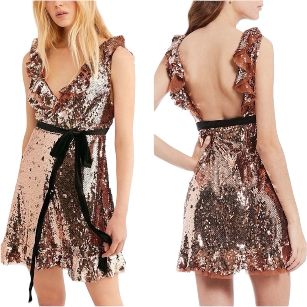 NWT Free People Tribeca Sequin Siren Mini Dress
